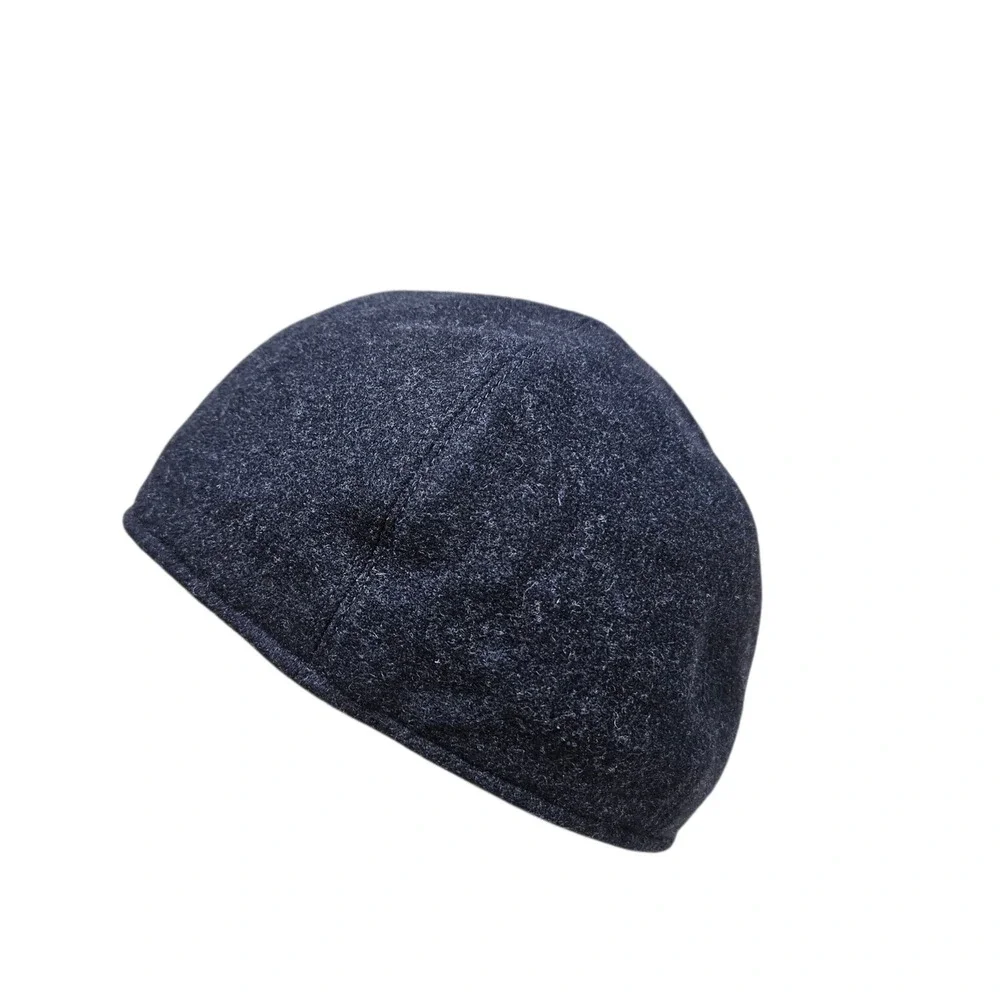 Wigens Baseball Cap Mens 7 1/8 Navy Blue Wool Earflaps Melton Swedish Designer‎